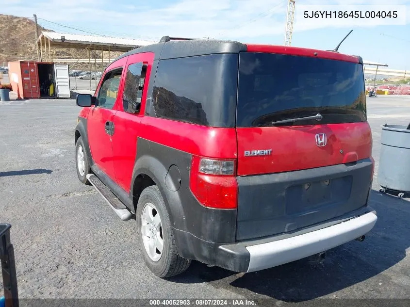 5J6YH18645L004045 2005 Honda Element Ex