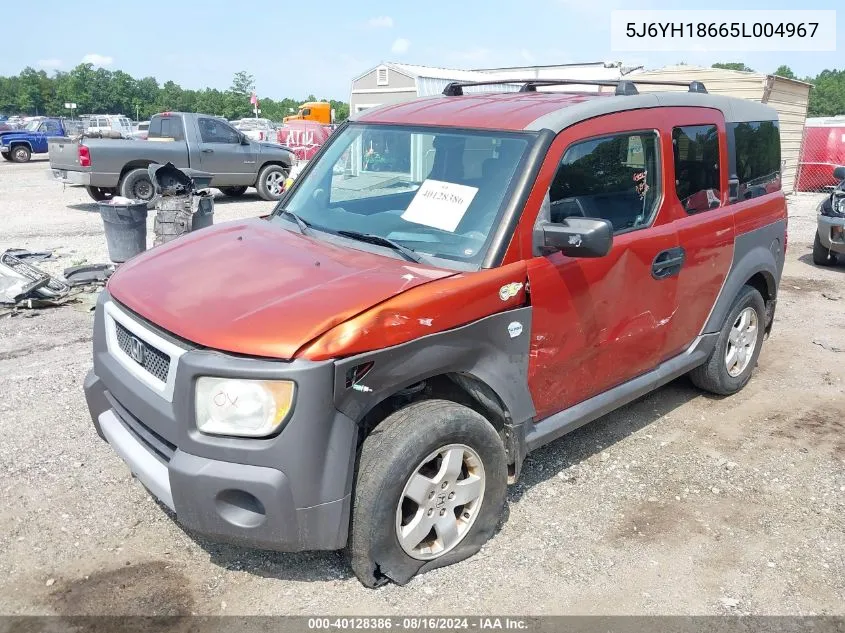 2005 Honda Element Ex VIN: 5J6YH18665L004967 Lot: 40128386