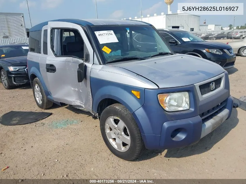 5J6YH28625L016927 2005 Honda Element Ex