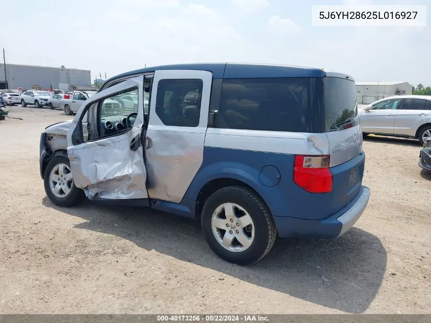 5J6YH28625L016927 2005 Honda Element Ex