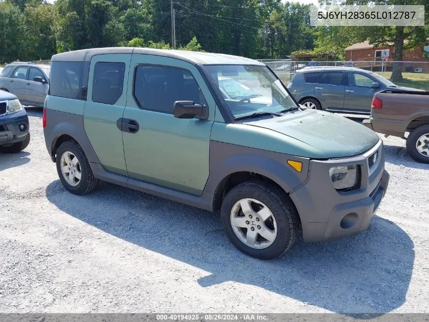 5J6YH28365L012787 2005 Honda Element Lx