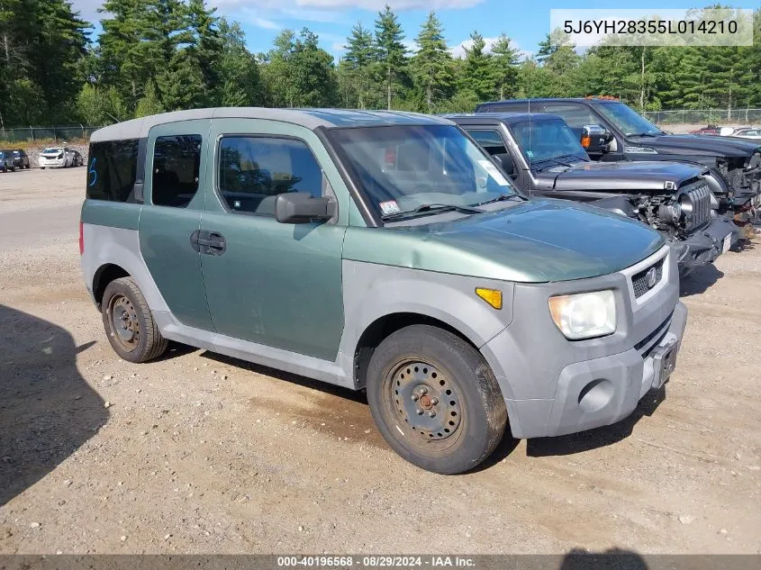 2005 Honda Element Lx VIN: 5J6YH28355L014210 Lot: 40196568