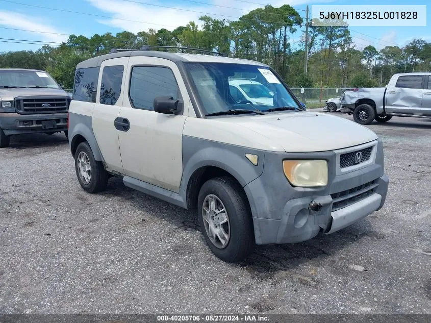 2005 Honda Element Lx VIN: 5J6YH18325L001828 Lot: 40205706