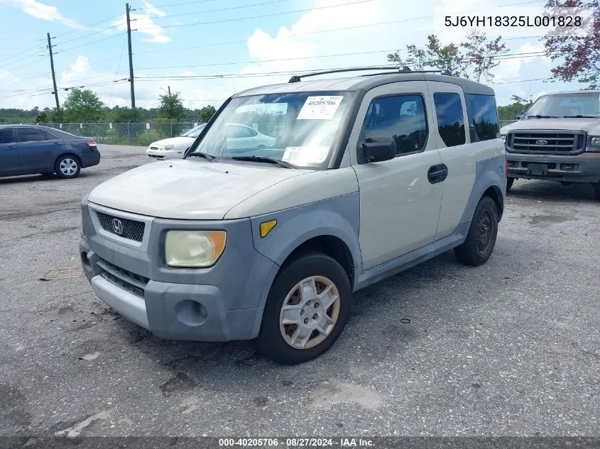 2005 Honda Element Lx VIN: 5J6YH18325L001828 Lot: 40205706