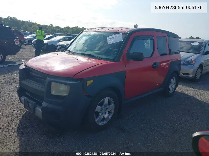 2005 Honda Element Ex VIN: 5J6YH28655L005176 Lot: 40680863