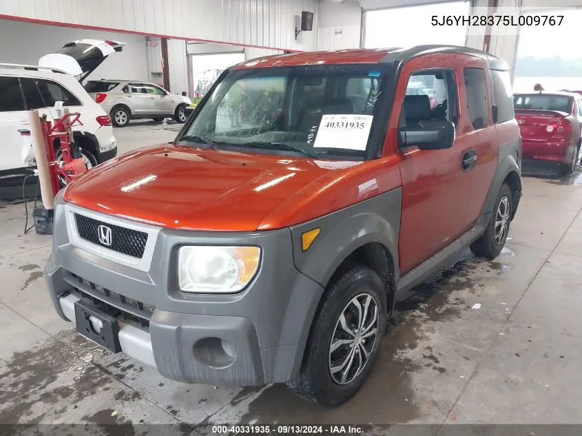 2005 Honda Element Lx VIN: 5J6YH28375L009767 Lot: 40331935