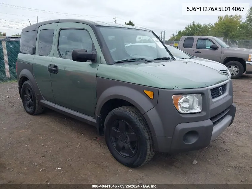 2005 Honda Element Ex VIN: 5J6YH276X5L014067 Lot: 40441646