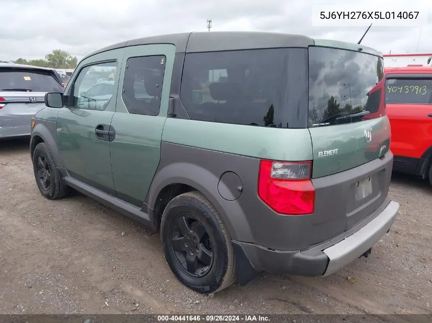 2005 Honda Element Ex VIN: 5J6YH276X5L014067 Lot: 40441646