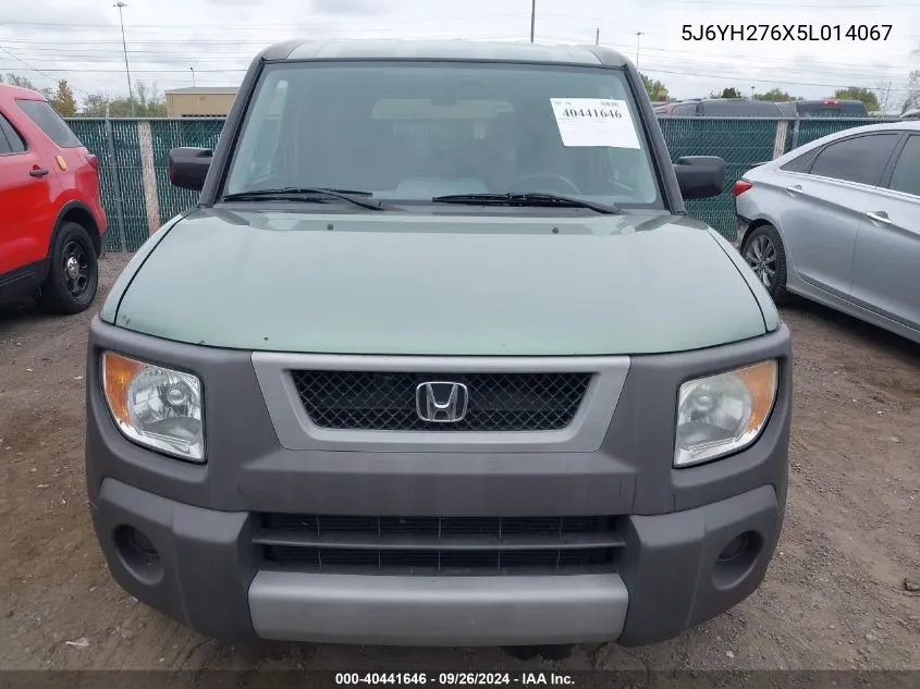 2005 Honda Element Ex VIN: 5J6YH276X5L014067 Lot: 40441646