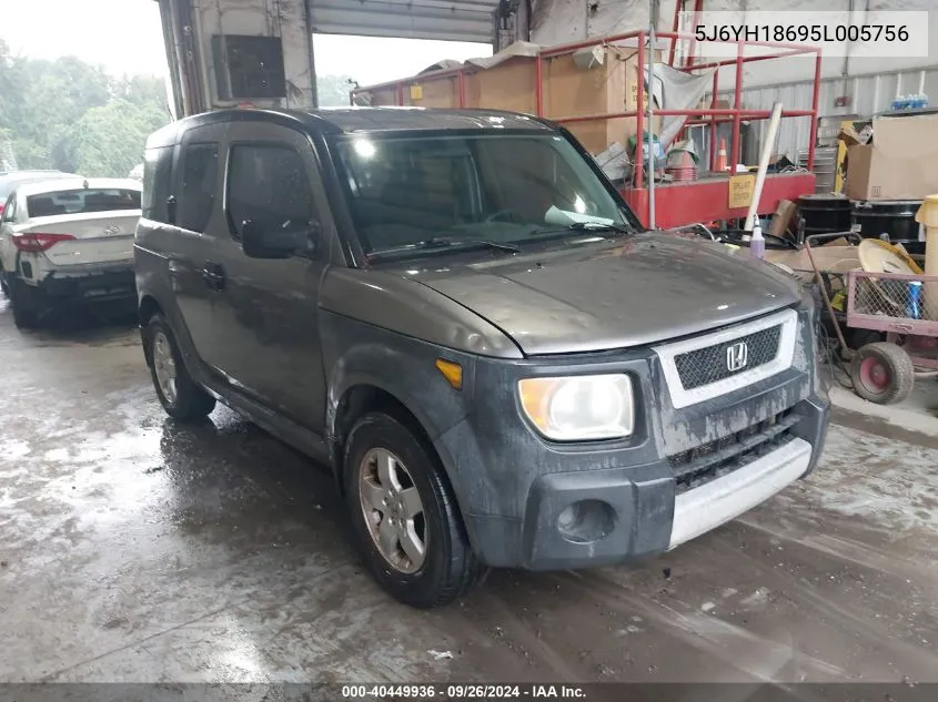 2005 Honda Element Ex VIN: 5J6YH18695L005756 Lot: 40449936