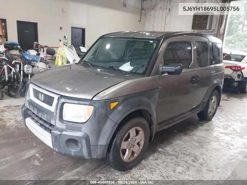 2005 Honda Element Ex VIN: 5J6YH18695L005756 Lot: 40449936