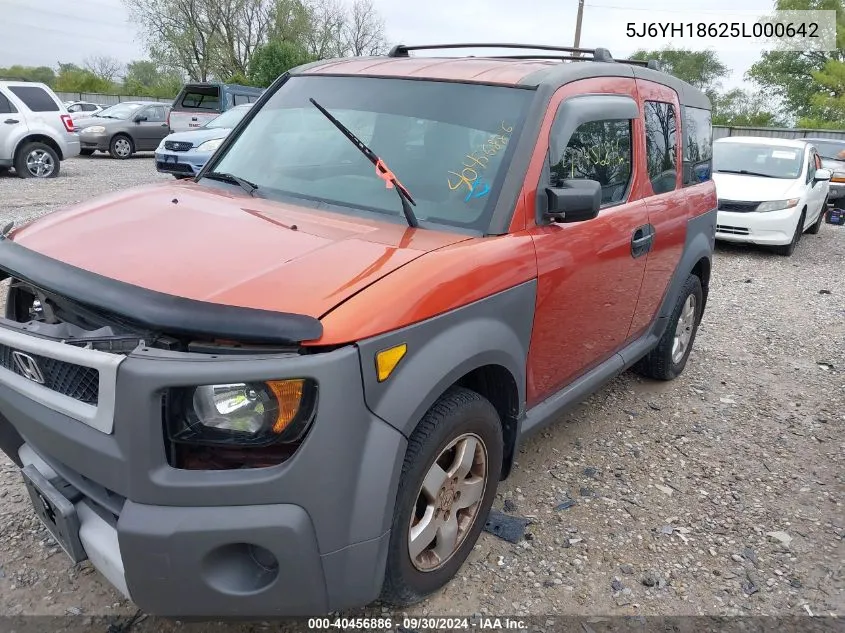 2005 Honda Element Ex VIN: 5J6YH18625L000642 Lot: 40456886