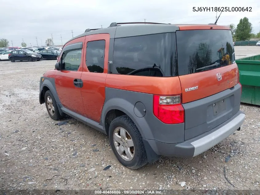 2005 Honda Element Ex VIN: 5J6YH18625L000642 Lot: 40456886