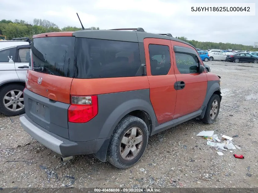 2005 Honda Element Ex VIN: 5J6YH18625L000642 Lot: 40456886