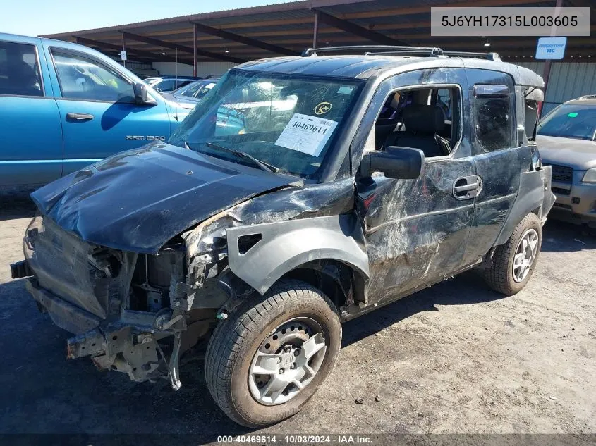 2005 Honda Element Lx VIN: 5J6YH17315L003605 Lot: 40469614