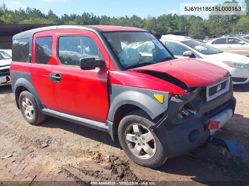 2005 Honda Element Ex VIN: 5J6YH18615L000163 Lot: 40484528