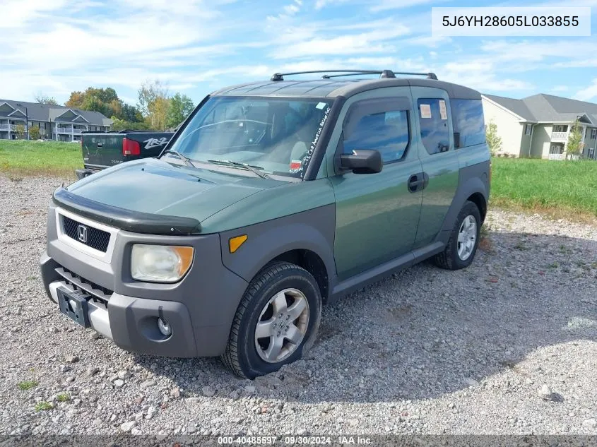 2005 Honda Element Ex VIN: 5J6YH28605L033855 Lot: 40485597