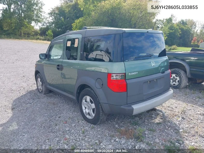 2005 Honda Element Ex VIN: 5J6YH28605L033855 Lot: 40485597