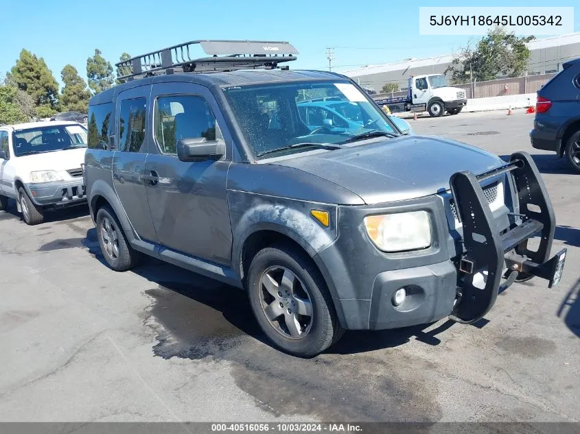 2005 Honda Element Ex VIN: 5J6YH18645L005342 Lot: 40516056