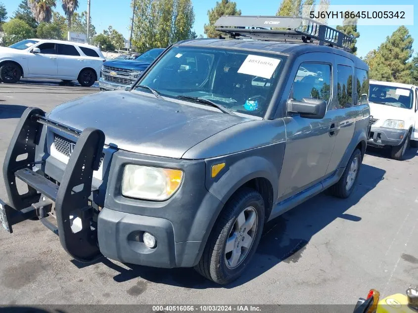 2005 Honda Element Ex VIN: 5J6YH18645L005342 Lot: 40516056