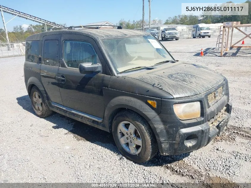 2005 Honda Element Ex VIN: 5J6YH28685L011117 Lot: 40517529