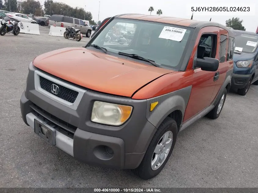 2005 Honda Element Ex VIN: 5J6YH28605L024623 Lot: 40610000