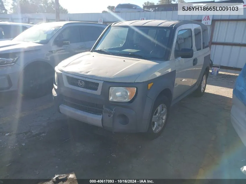 2005 Honda Element Ex VIN: 5J6YH18665L009103 Lot: 40617093