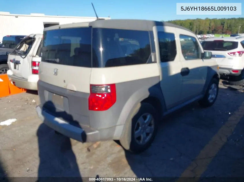 2005 Honda Element Ex VIN: 5J6YH18665L009103 Lot: 40617093