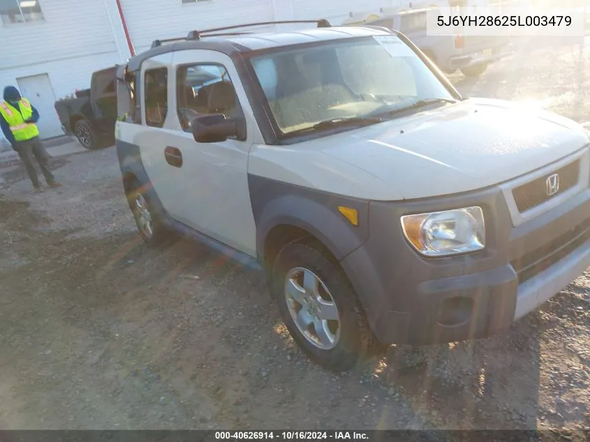 2005 Honda Element Ex VIN: 5J6YH28625L003479 Lot: 40626914