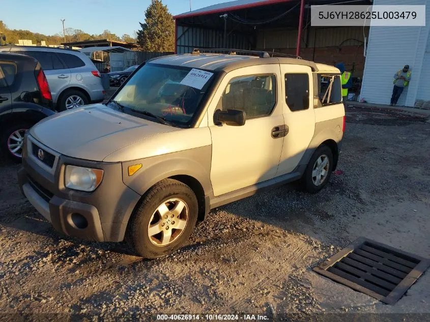 2005 Honda Element Ex VIN: 5J6YH28625L003479 Lot: 40626914