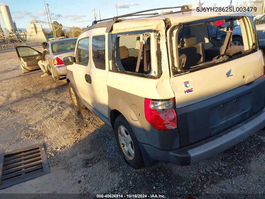 2005 Honda Element Ex VIN: 5J6YH28625L003479 Lot: 40626914