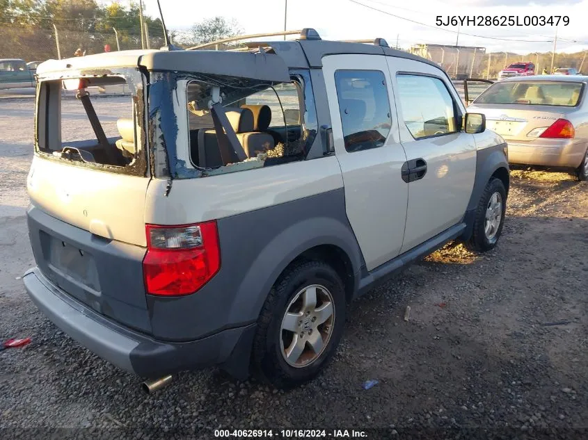 2005 Honda Element Ex VIN: 5J6YH28625L003479 Lot: 40626914