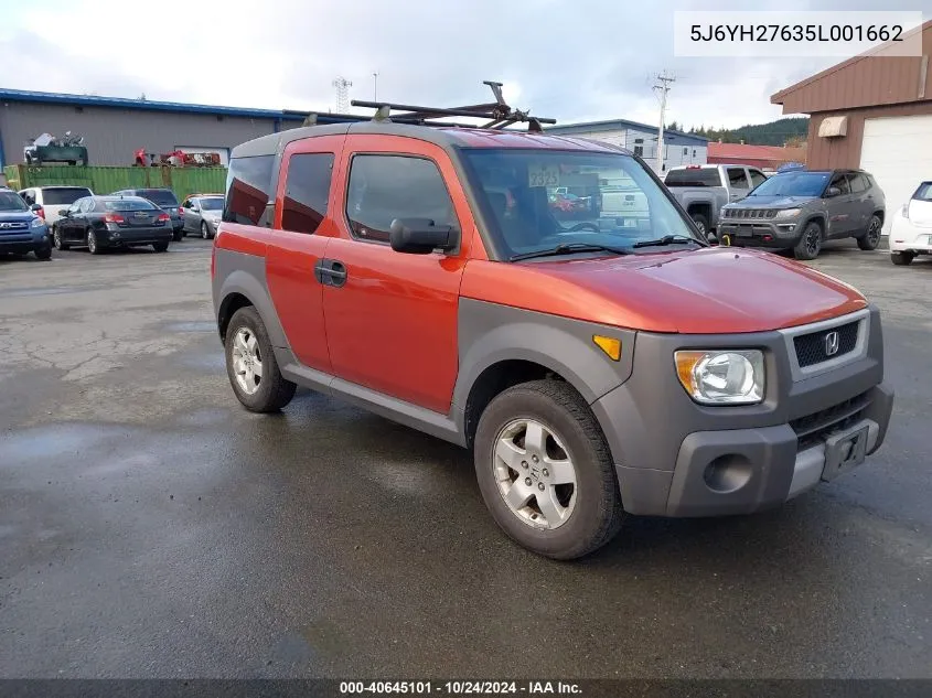 5J6YH27635L001662 2005 Honda Element Ex