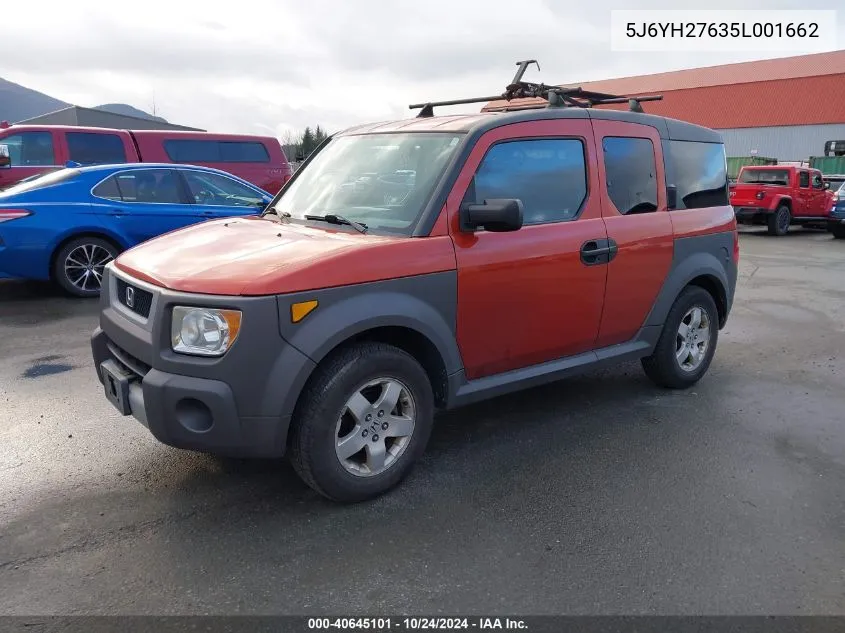 5J6YH27635L001662 2005 Honda Element Ex