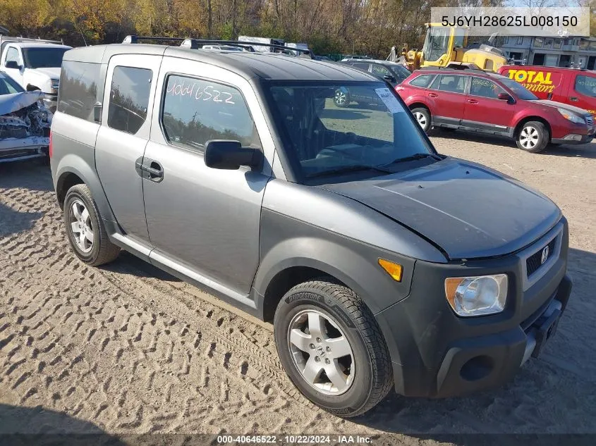 2005 Honda Element Ex VIN: 5J6YH28625L008150 Lot: 40646522