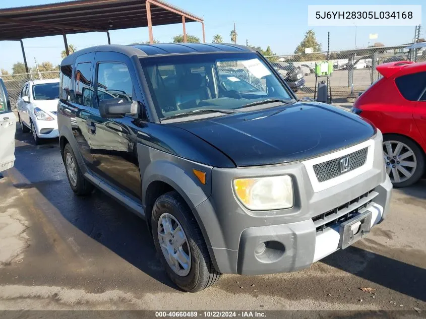 2005 Honda Element Lx VIN: 5J6YH28305L034168 Lot: 40660489