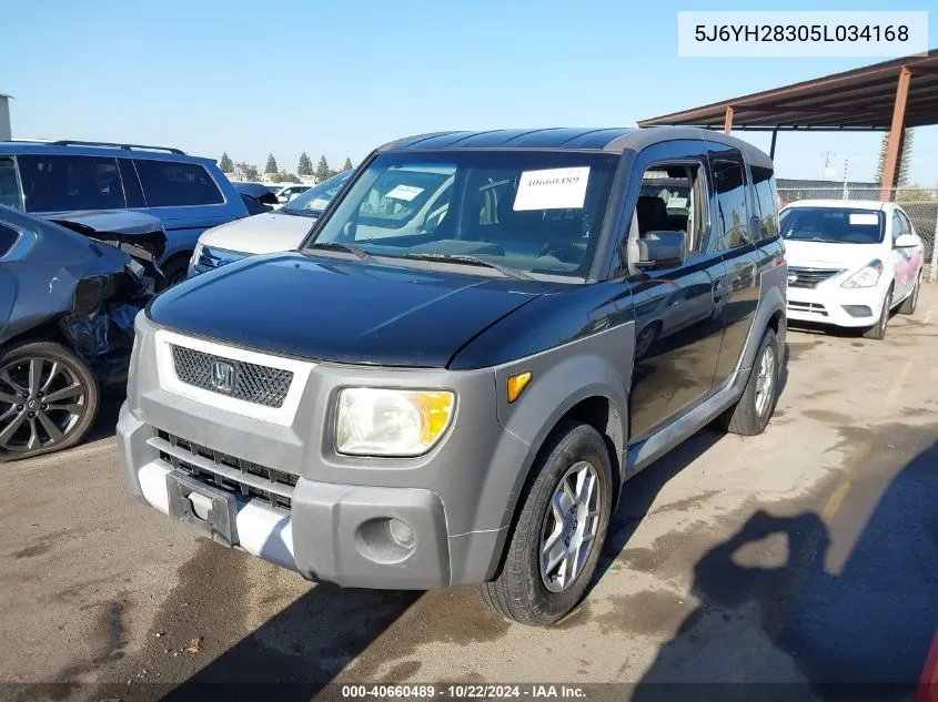 2005 Honda Element Lx VIN: 5J6YH28305L034168 Lot: 40660489