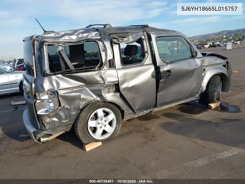 2005 Honda Element Ex VIN: 5J6YH18665L015757 Lot: 40726401