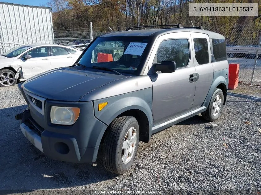 2005 Honda Element Ex VIN: 5J6YH18635L015537 Lot: 40741493