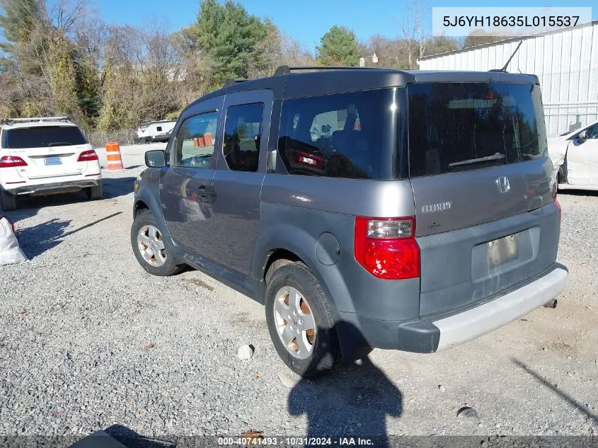 2005 Honda Element Ex VIN: 5J6YH18635L015537 Lot: 40741493