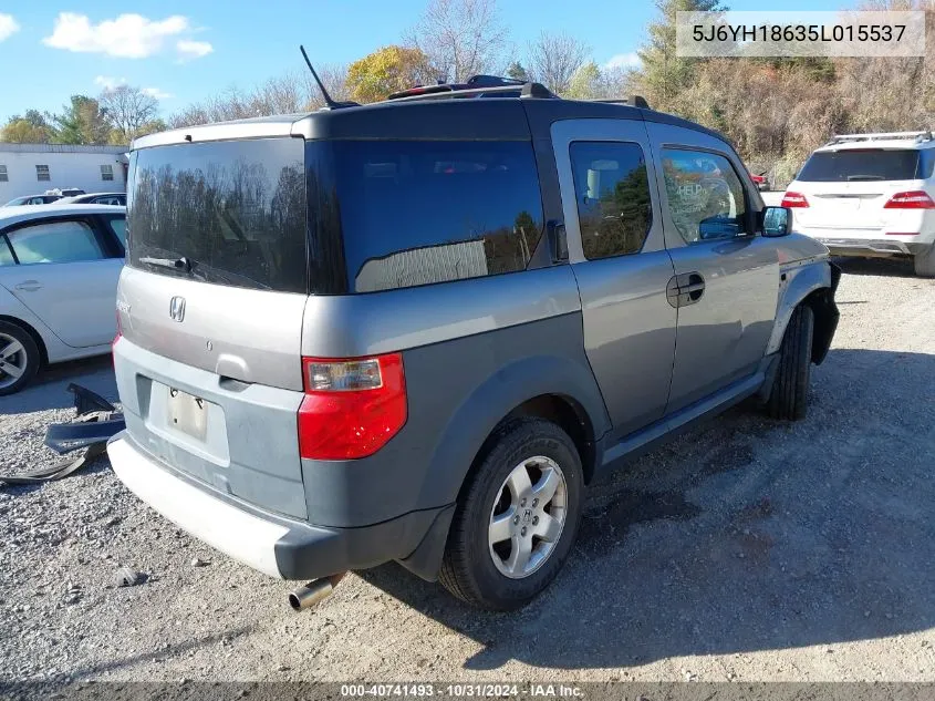 2005 Honda Element Ex VIN: 5J6YH18635L015537 Lot: 40741493