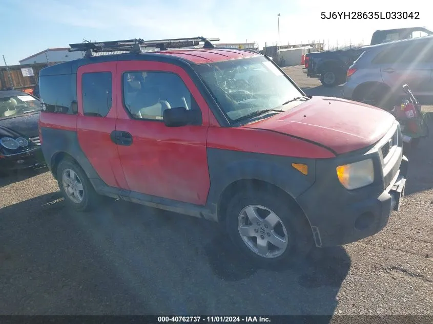 2005 Honda Element Ex VIN: 5J6YH28635L033042 Lot: 40762737