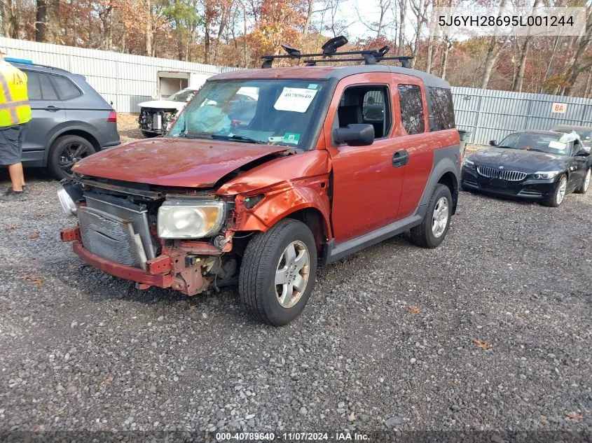 2005 Honda Element Ex VIN: 5J6YH28695L001244 Lot: 40789640