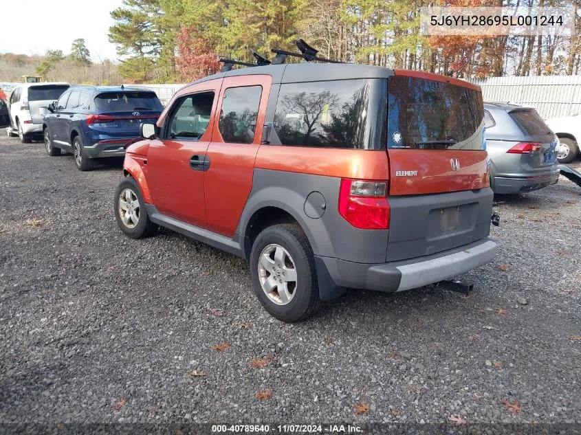 2005 Honda Element Ex VIN: 5J6YH28695L001244 Lot: 40789640