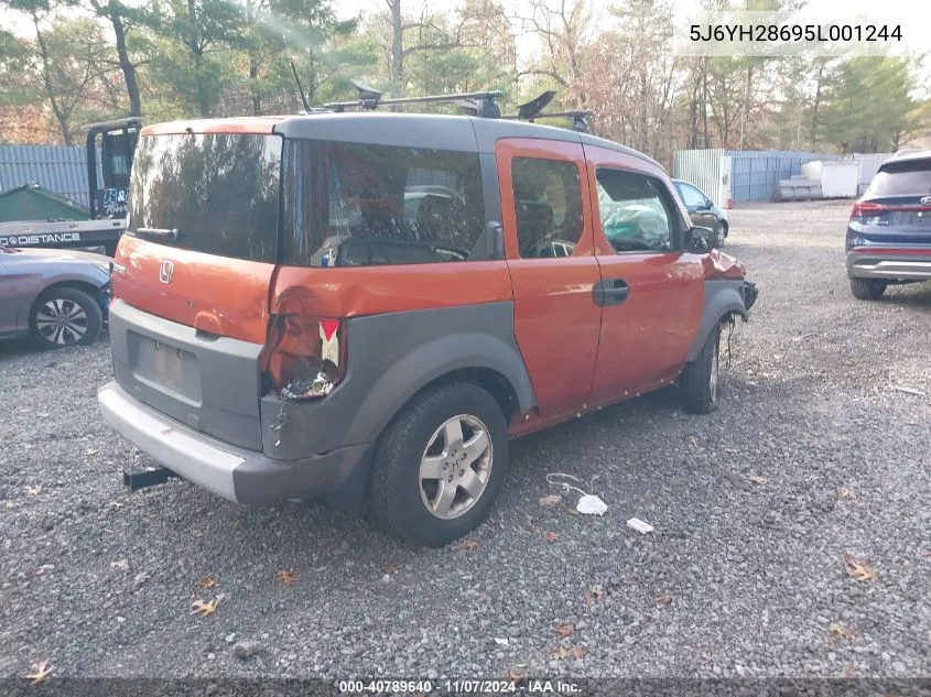 2005 Honda Element Ex VIN: 5J6YH28695L001244 Lot: 40789640