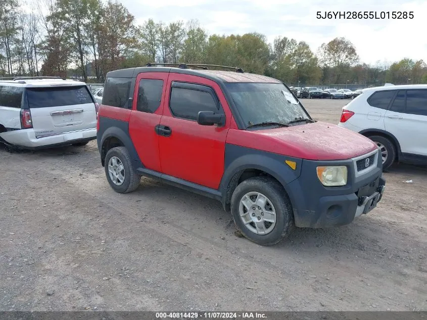 2005 Honda Element Ex VIN: 5J6YH28655L015285 Lot: 40814429