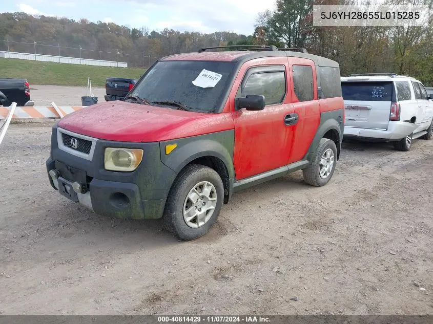 2005 Honda Element Ex VIN: 5J6YH28655L015285 Lot: 40814429