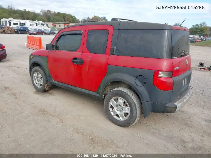 2005 Honda Element Ex VIN: 5J6YH28655L015285 Lot: 40814429