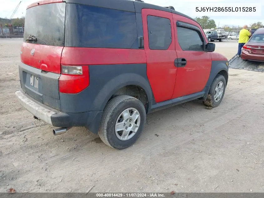 2005 Honda Element Ex VIN: 5J6YH28655L015285 Lot: 40814429