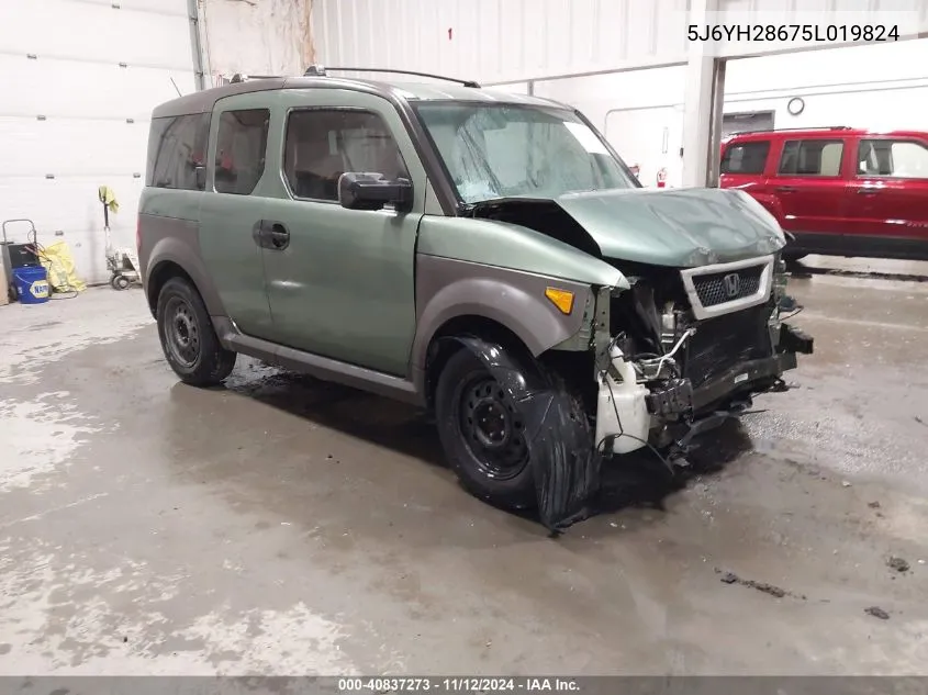 2005 Honda Element Ex VIN: 5J6YH28675L019824 Lot: 40837273